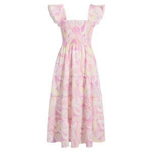 Hill House Pink Candy Kaleidoscope Nap Dress M